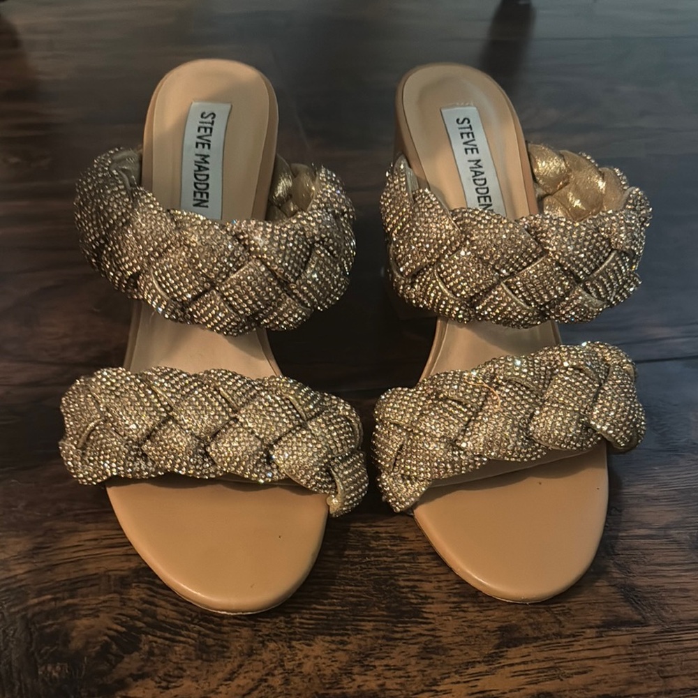 Steve Madden Gold Braided Women's Sandals